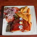 Foto de Rack de costillas de cerdo BBQ