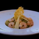 Foto de Fetuccini al pesto con gambas al ajillo 
