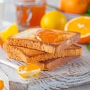 Foto de 3 tostada con mermelada de naranja