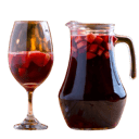 Foto de Sangría y copas de vino