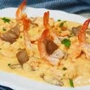 Foto de ABADEJO CON CREMA DE LANGOSTINOS